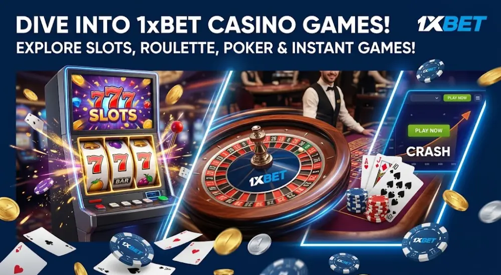 Casino Games Available at 1xBet