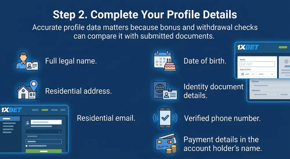 Step 2. Complete Your Profile Details