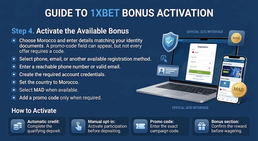 Step 4. Activate the Available Bonus