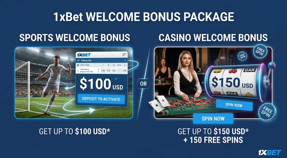 1xBet Welcome Bonus Package