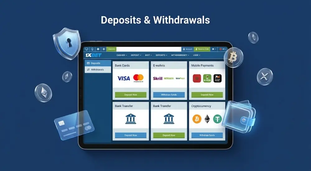 Deposits and Withdrawals on 1xBet Morocco